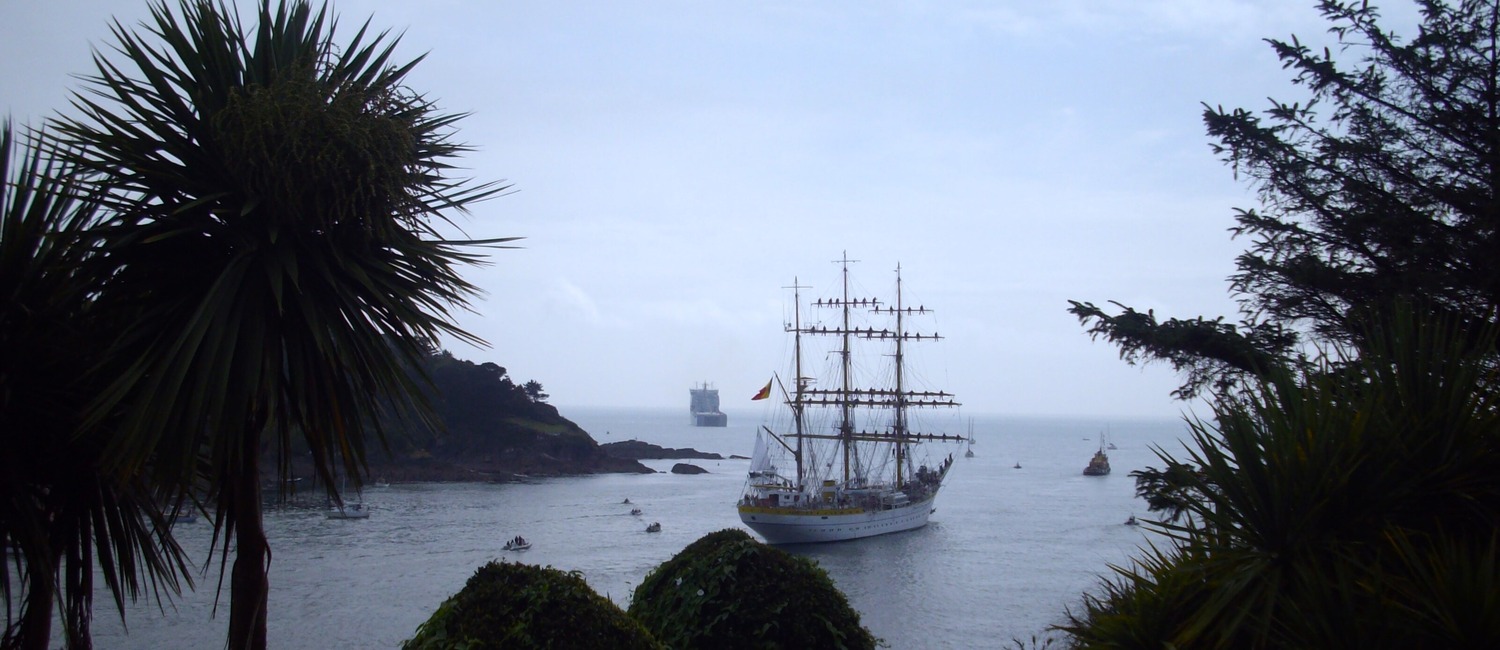 Ship sailing from Fowey